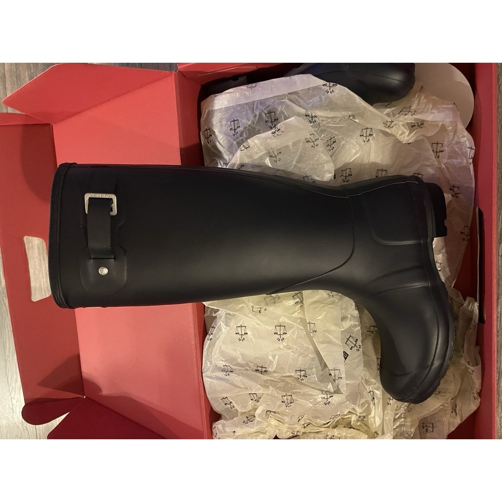 Hunter Original Tall Rain Boots for Women, Size US 7 - Navy Blue New In Box - Picture 6 of 9